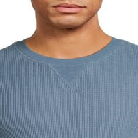 Мъжка блуза с дълъг ръкав Хенли и термална плетена тениска, 2 части, размери ХС-5ХЛ