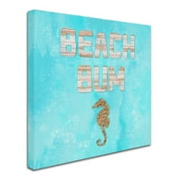 Търговска марка изящно изкуство 'плажна къща Плаж скитник' платно изкуство от Тина Лавойе