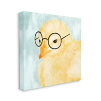 Ступел индустрии Великден пиле жълта птица черни очила животински портрет, 36, дизайн от Дафне Полсели