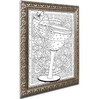 Търговска марка изобразително изкуство Дайкири платно изкуство от Здравей Ангел, Златна украсена рамка