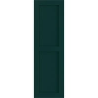 Екена Милуърк 12 в 36 х вярно Фит ПВЦ две равни плоски панелни щори, термично зелени