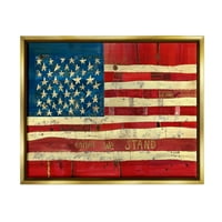 Ступел индустрии Обединени стоим Ден на независимостта празнична американски флаг Живопис металик злато плаваща