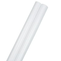 Хартиена Сватбена опаковъчна хартия, гланцирана опаковъчна хартия, кв. фута, Бяло, 2 пакет
