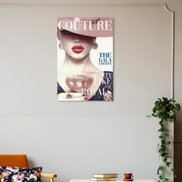 Уинууд студио платно корица Модел Мода и глем грим стена изкуство платно печат Розово Светло розово 20х30