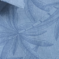 Кафе Луна Мъжки печатни тропически тъкани риза с къси ръкави