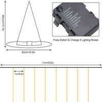 Открит Хелоуин осветени празник показва 15.7 16.5 Многоцветен Водоустойчив Реколта шапка светлина, набор