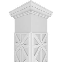 Екена мелница 8 в 8' ч майстор класически квадратна неостаряваща Имперска Дърворезба колона в тосканска столица