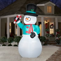 Снежен човек с бонбони тръстика въздушна Коледна украса