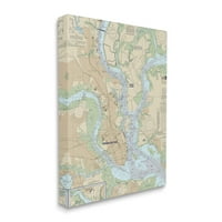индустрии Чарлстън Южна Каролина морска карта Остров Даниел, проектиран от Дафне Полсели