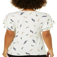 Комо Блу дамска тениска с къс ръкав печатана диференцирана