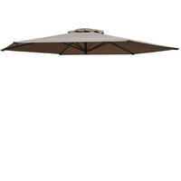 Замяна вътрешен двор чадър балдахин покритие за 9 фута ребра чадър тъмносиво-тъмносиво
