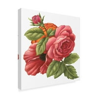 Търговски марки изобразително изкуство 'червени рози в центъра' платно изкуство от Франсийн Ван Вестеринг