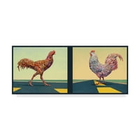 Изобразително изкуство 'пътни пилета диптих' платно изкуство от Джеймс у. Джонсън