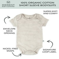 Честно бебе дрехи бебе момче или момиче пол неутрален органичен памук боди с къс ръкав