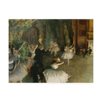 Изобразително изкуство 'репетиция на балета на сцената' платно изкуство от Едгар Дега