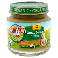 Земята най-добрите органични зелен фасул & ориз бебешка храна етап месеци+, Оз, пакет