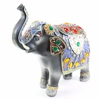 Фън Шуй 10) Тъмно сив слон богатство късмет фигурка Домашен декор подарък ново