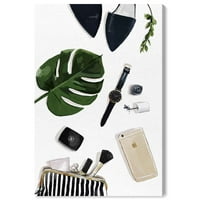 Уинууд студио тропически екстри Мода и глем принт на платно за стена-зелено, бяло, 20 30