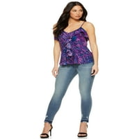 Sofia Jeans by Sofia Vergara Women's Ruffle Front Cascade Cami Top