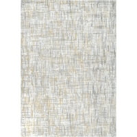 съвременен текстуриран Абстрактен килим, 8 '10', Златен