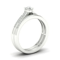 1 3к ТДВ диамант с стерлинги сребро класически стил булчински комплект