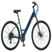 Швин 700с Уондърлуст Унисе електрически хибриден велосипед, матово синьо, 250В мотор, степ Тру Ебик за възрастни