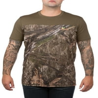 Мъжка риза с къс ръкав камуфлаж от мъхест дъб, размери с-3ХЛ