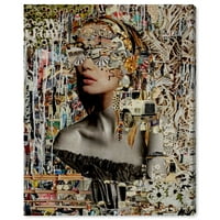 Фешън и глем Фешън Арт Принт 'Кейти Хиршфелд-цветно модерно' портрети-Кафяво, сиво