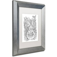 Търговска марка изобразително изкуство феи и горски създания 11 платно изкуство от Кцдодхарт бял мат, сребърна рамка