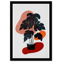 Уинууд студио принтове монстера минималистичен флорални и ботанически ботанически продукти Пано платно Принт