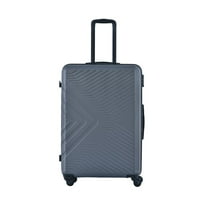 Багажен комплект АБС лек куфар с две куки, джанти за спинер-съвместим с ТСА-сив