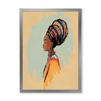 Портрет на афроамериканка с тюрбан
