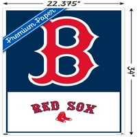 Бостън Ред Со - Лого Плакат За Стена, 22.375 34