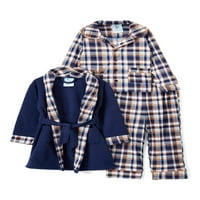 Фристайл революция малки момчета роба и класически пижама фланелено палто стил, 3-парче пижама подарък Комплект