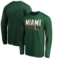Мъжки фанатици маркови зелени Маями урагани Сити псевдоним хапче Дълъг ръкав тениска