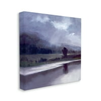 Ступел индустрии буреносни облаци абстрактна светлина Ливада пейзаж платно стена изкуство от Шийла Финч