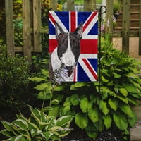 Каролини съкровища СК9861ГФ бултериер с английски Юниън Джак британски флаг флаг размер градина, Размер градина,