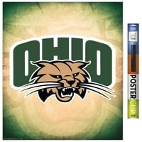 Колеж - Охайо университет Бобкатс-лого премия плакат и клип пакет плакат