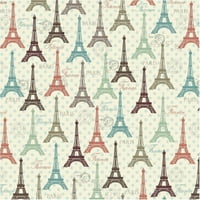 Давид Текстил 44 памук Париж пролетен плат от двора, мулти