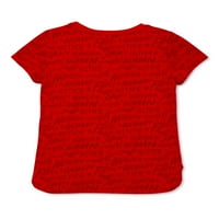 Жената Чудо Момичета Навсякъде Лого Графичен Тениска, Размери 4-16