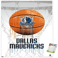 Далас Маверикс - Дрип Баскетбол Стена Плакат, 22.375 34