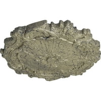 Екена Милуърк 3 4 од 3 8 п Плимут таван медальон, ръчно изрисуван замък камък пращене