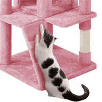 Лесно мода 70 котка дърво апартамент с платформа и надраскване постове, Розово