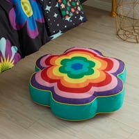 Умен & занаяти дом Детски 25 х25 х5 ежедневна цветна дъга многоцветна микрофибър декоративна възглавница