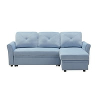 Разделителен спален диван диван с разтегателно легло, Аукфа модерна седалка Г-образен секционен разтегателен