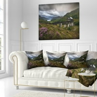 Дизайнарт Гленфинан виадукт Шотландия - възглавница за хвърляне за пейзажна фотография-18х18