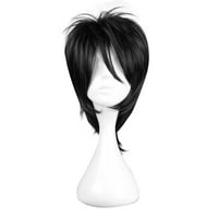 Уникални изгодни човешки перуки за жени с перука шапка къса коса 14 черни Перуки