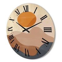 Модерен дървен стенен часовник