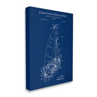 Ступел индустрии платноходка плавателни съдове синьо Патентно ведомство схема план платно стена изкуство, 48, дизайн от Карл Хронек