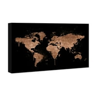 Карта на света-бронз, Черно
